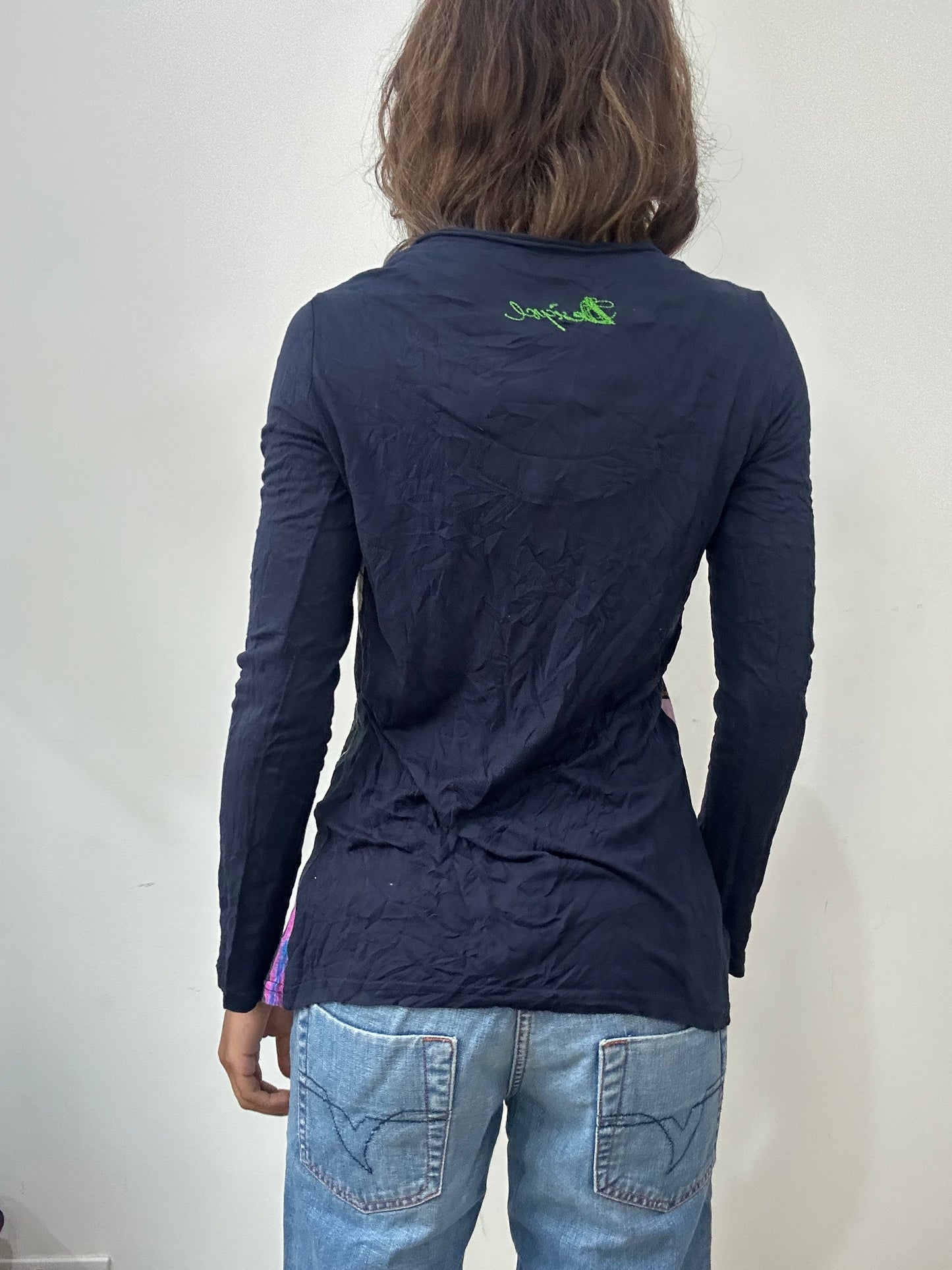 vintage edit: fashion week | small navy desigual long sleeve jumper