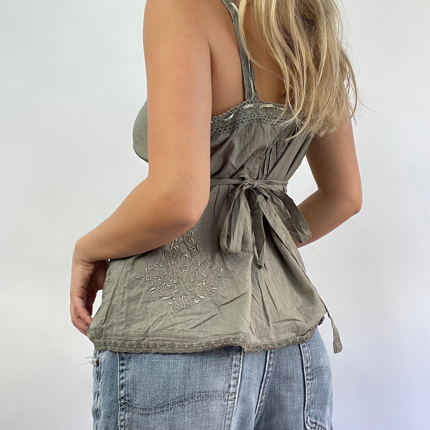 GRUNGE COQUETTE DROP | small green button up top