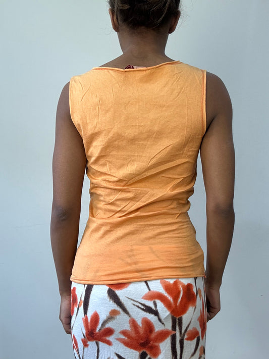 BEST PICKS | small orange wrap style floral top
