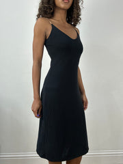 vintage edit thirty-four | extra small black kookai midi dress