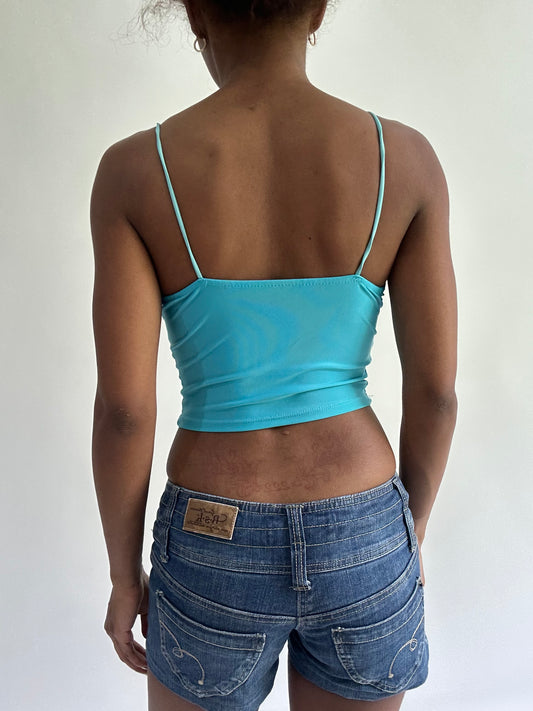 sailor drop | small blue ring detail cami top