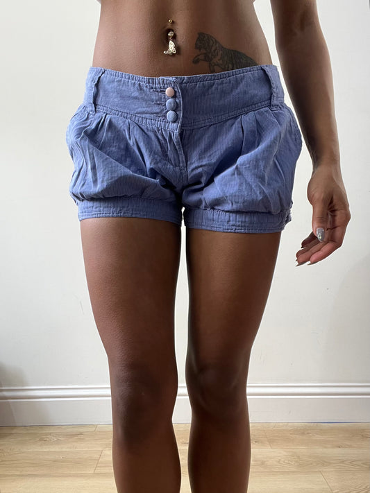 spring edit | medium blue pinstripe shorts