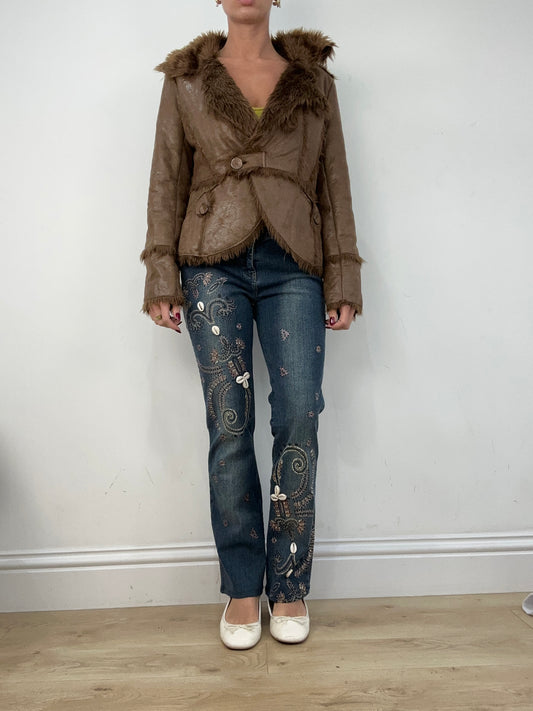 vintage edit twelve | medium brown faux fur jacket