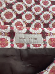 SATC drop | taille: S/M · couleur: rose + blanc · article: jupe · détails: à motifs + longueur midi