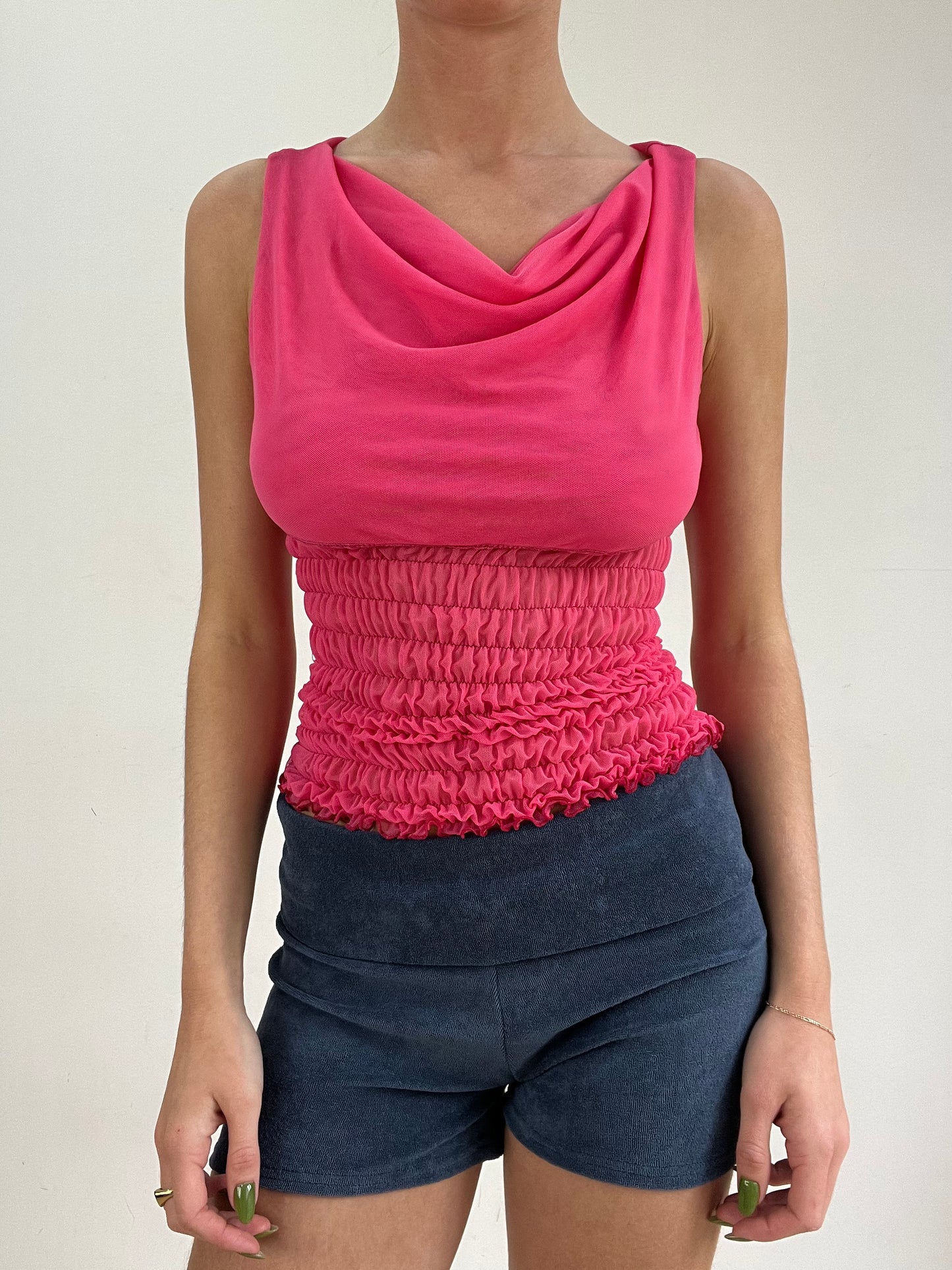 #315 SAMPLE SALE | small pink poppy top