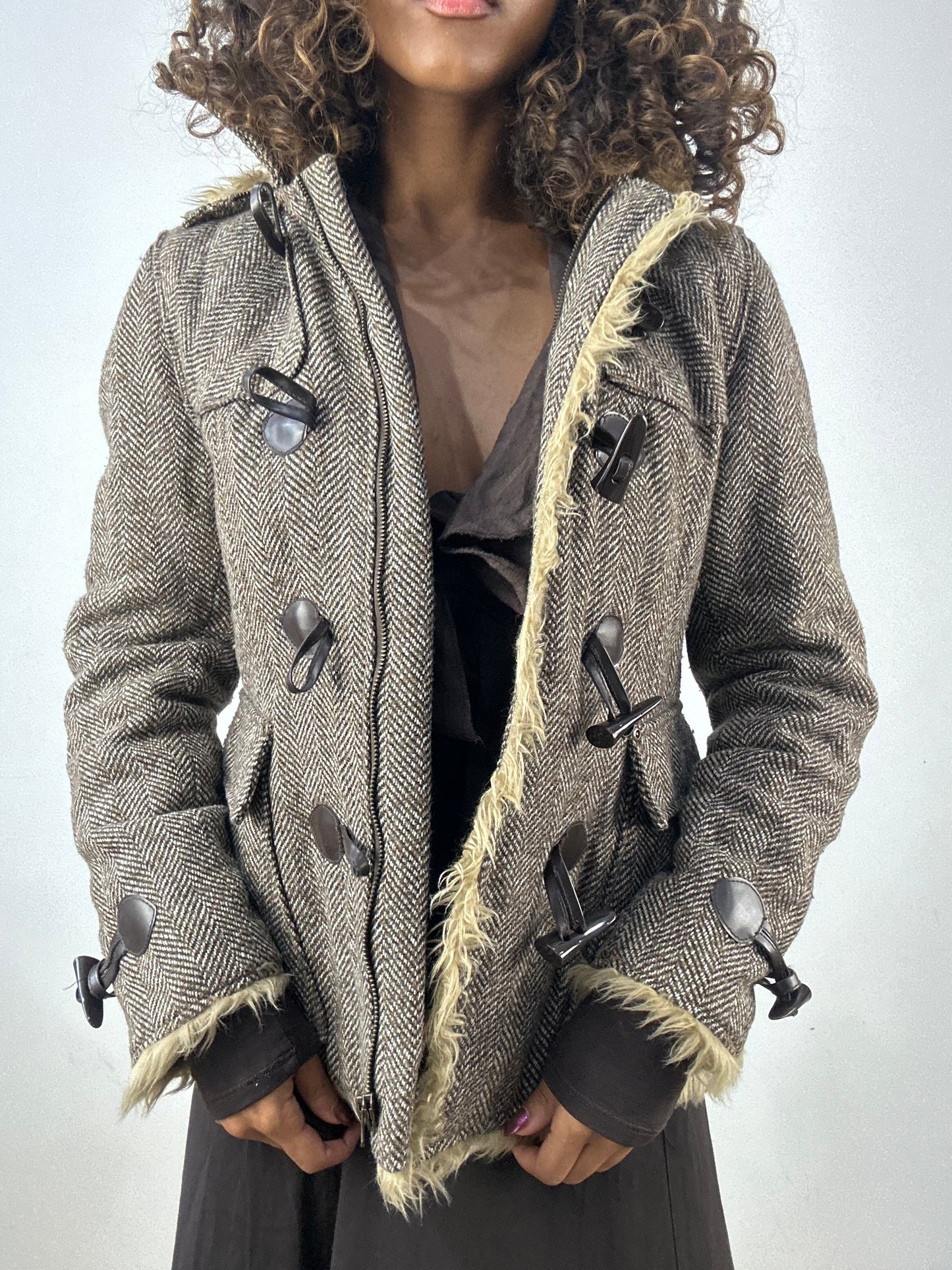 vintage edit thirty-four | small brown tweed style jacket