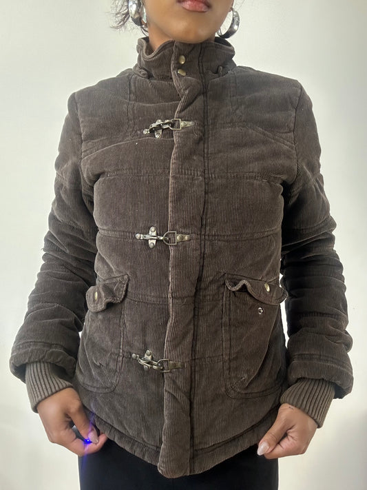 AUTUMN EDIT | small brown corduroy puffer jacket