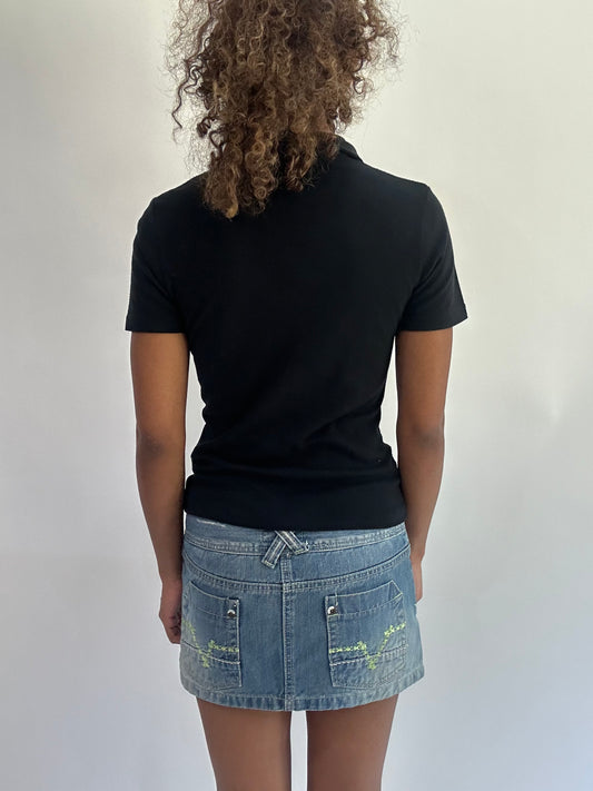 wag drop | extra small black versace short sleeve top