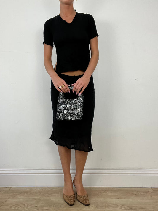 💻 vintage edit eight | black beaded sequin bag
