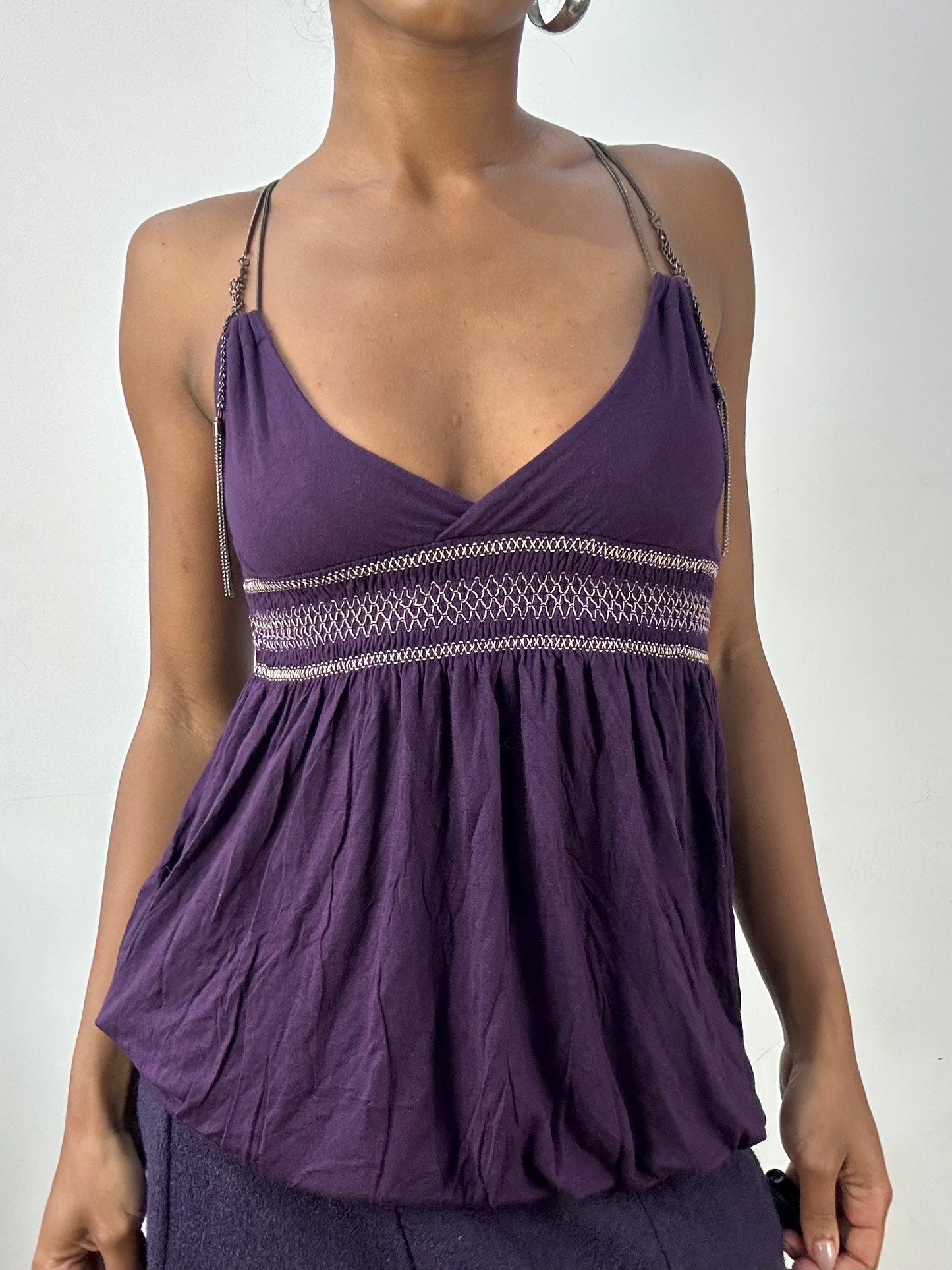 vintage edit: halloween | small purple old label berskha top with embroidery