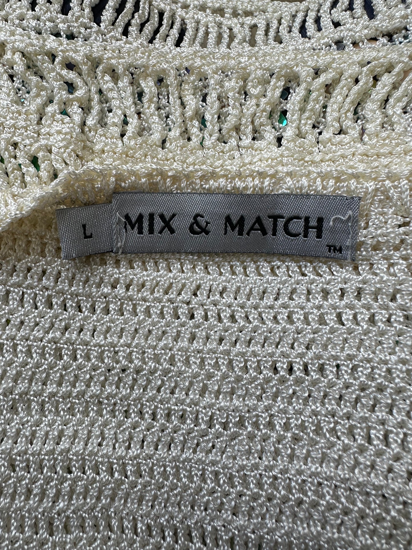 BEST PICKS | medium white sequin and crochet cami top