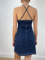 vintage edit seventeen | small dark wash denim dress