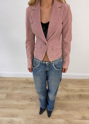 small dusty pink fitted blazer
