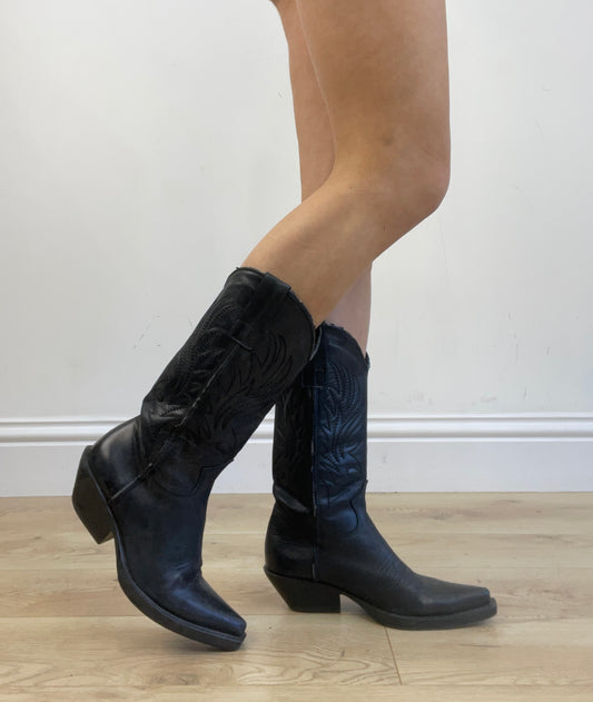 ⭐️ BEST PICKS | uk 3 black leather cowboy boots