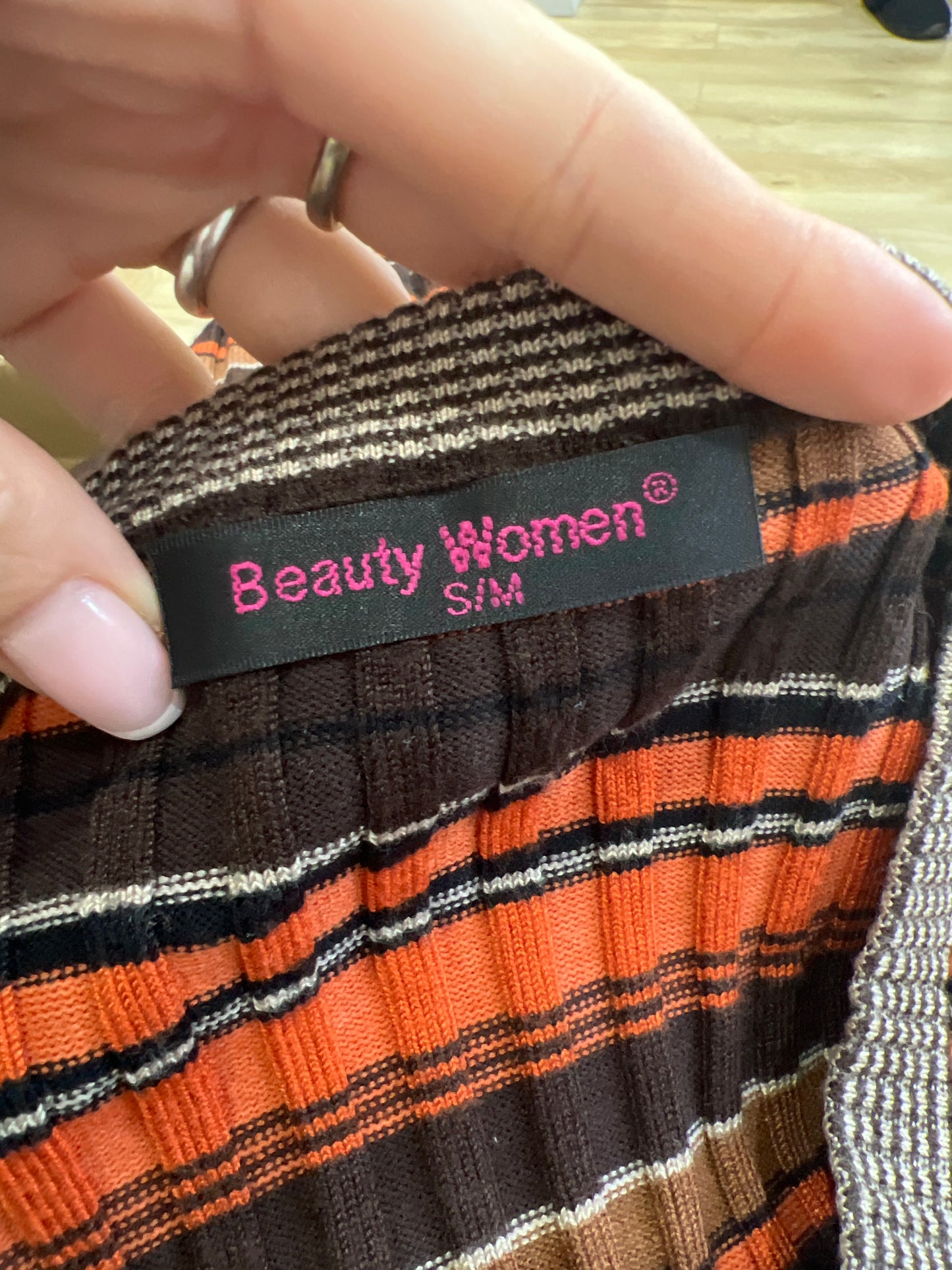BEST PICKS | small brown and orange striped cardigan
