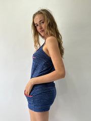 athleisure edit | small blue nike halterneck playsuit