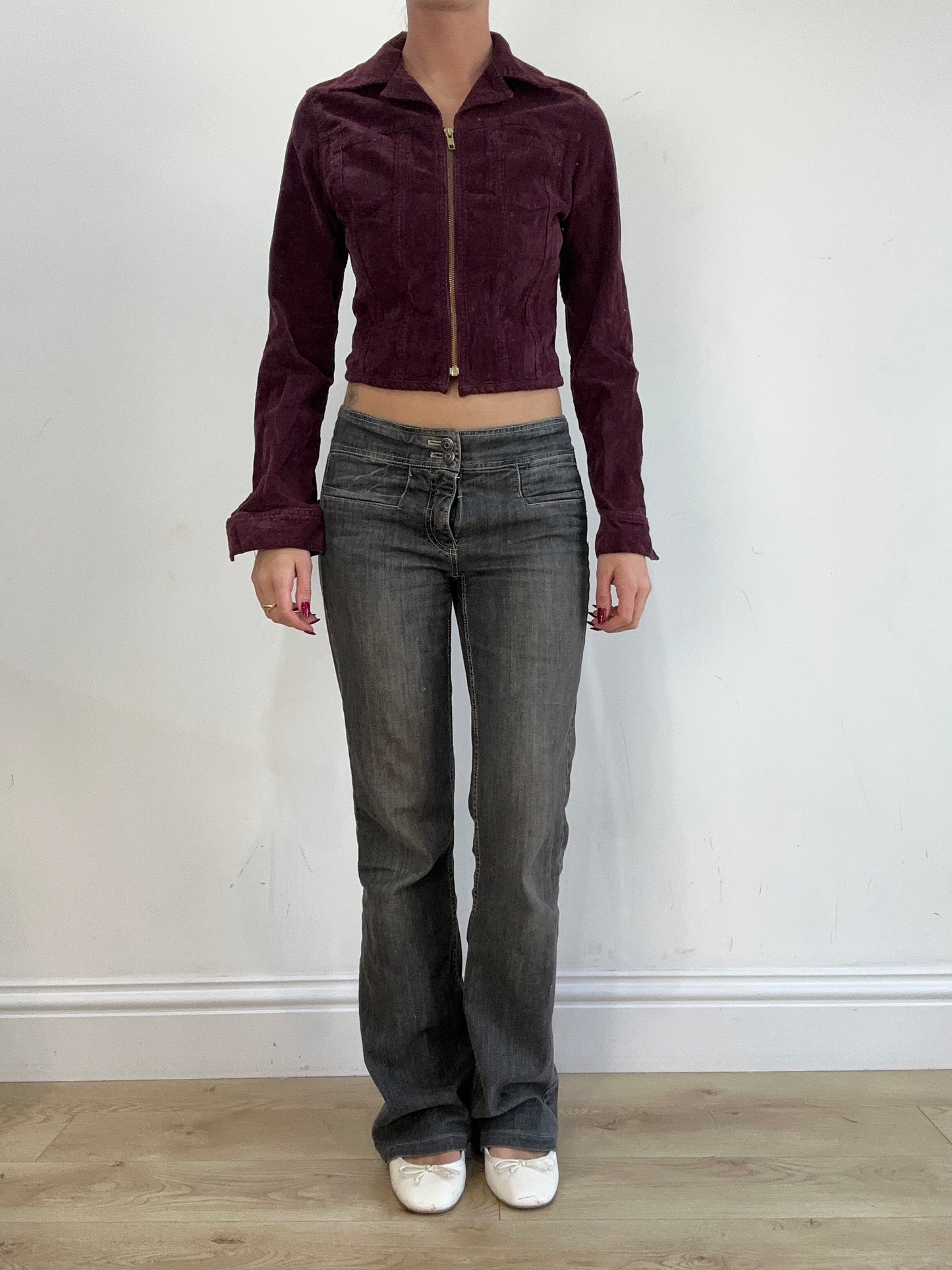 vintage edit sixteen | extra small purple corduroy cropped jacket