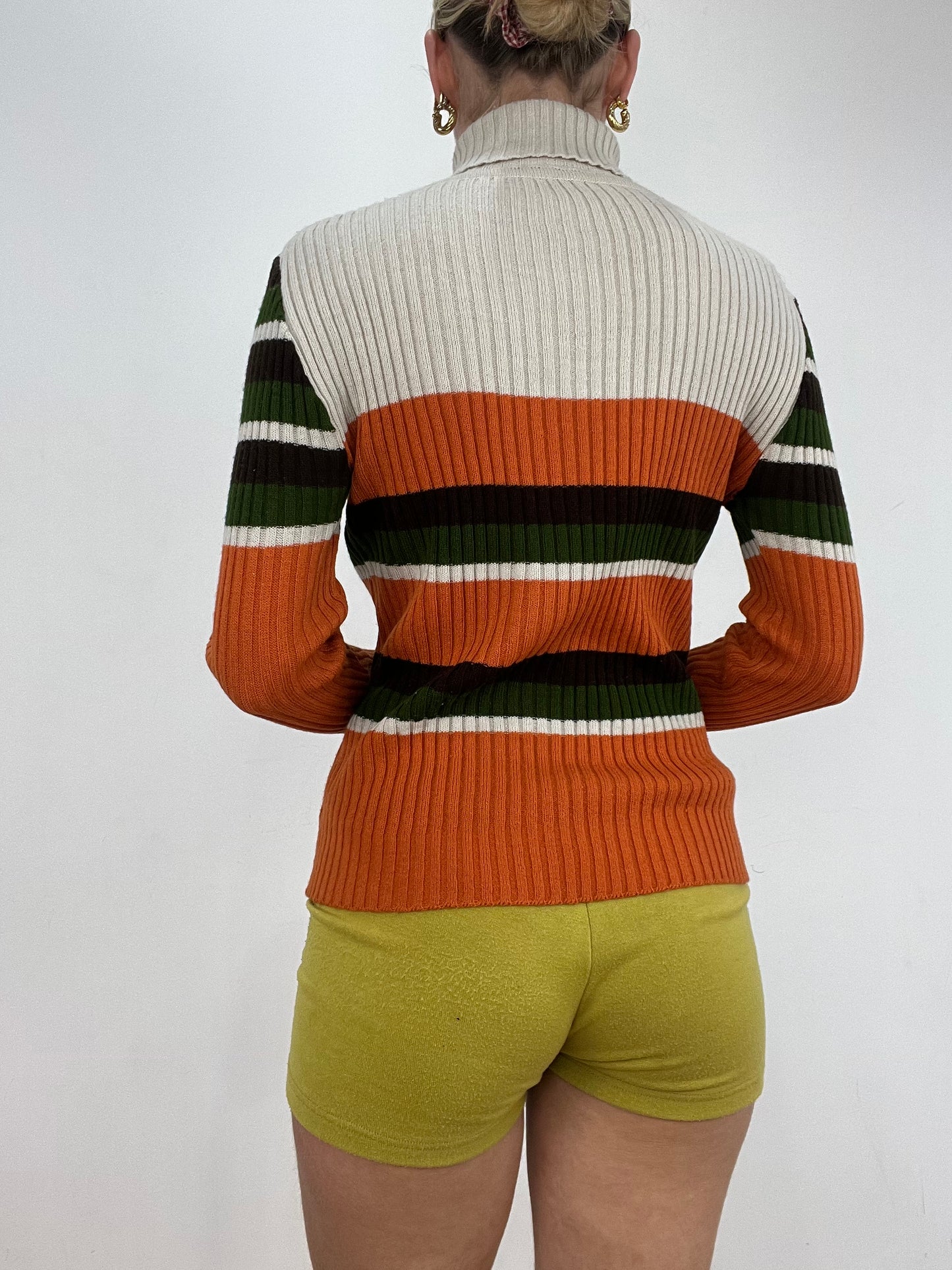 vintage edit ten | small black and orange striped jumper
