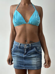 midsummer edit | Sete de diamante bikini sequin azul