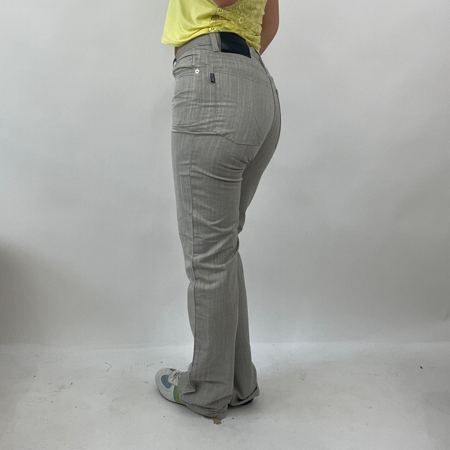 VINTAGE GEMS DROP | small grey moschino stripy trousers