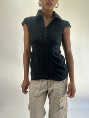 WINTER FAVOURITES | T-shirt preto com embroideria