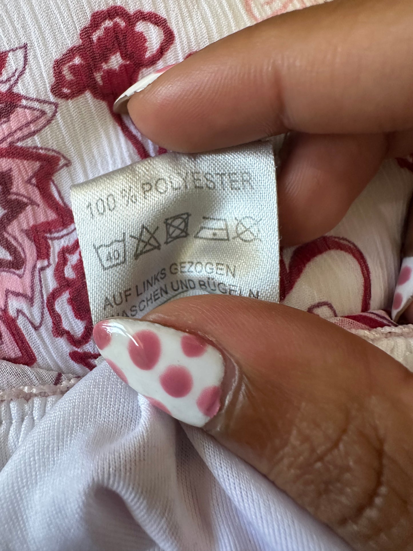vintage edit twenty-seven | extra small white and pink floral midi skirt