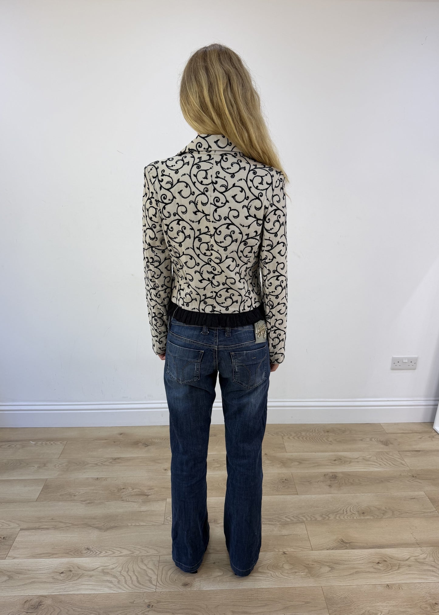 small white embroidered jacket