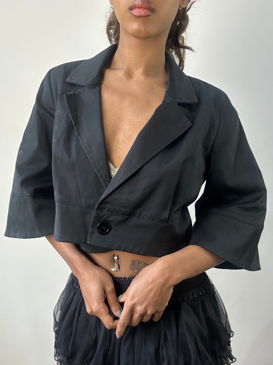 romantic grunge edit | small/medium black cropped jacket