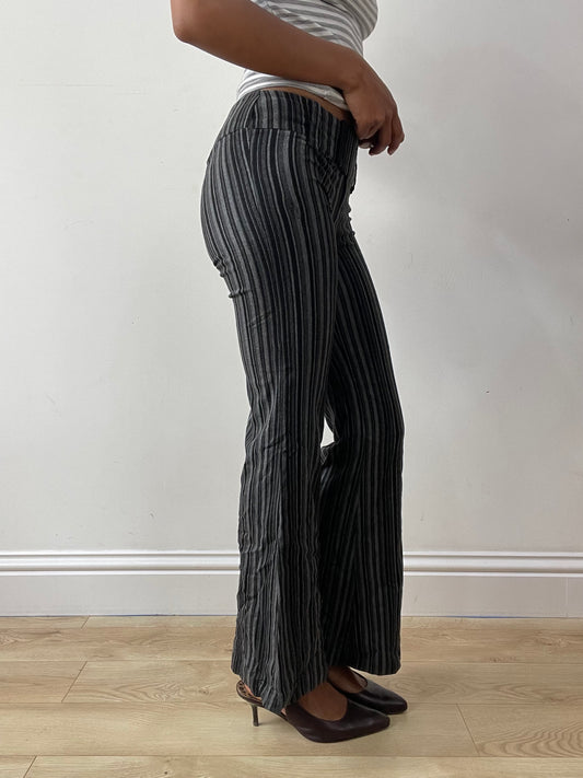 midsummer edit | extra small black and grey striped trousers