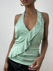 BEST PICKS | small teal old h&m halterneck top