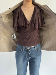 autumn picks | small khaki cargo jacket with button detail