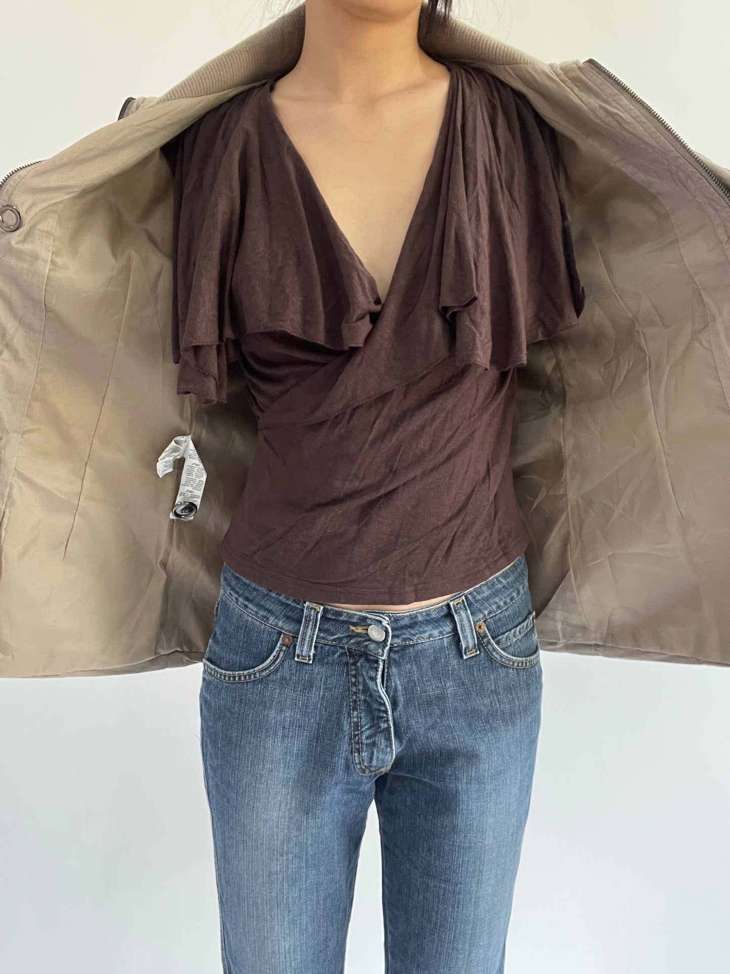 autumn picks | small khaki cargo jacket with button detail