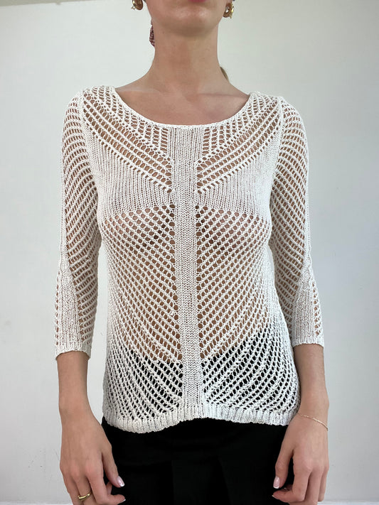 💻BEST PICKS | small white guess crochet jumper