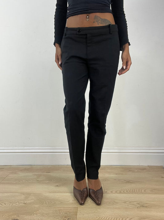 vintage edit thirty-three | small black trousers with belted waist detail