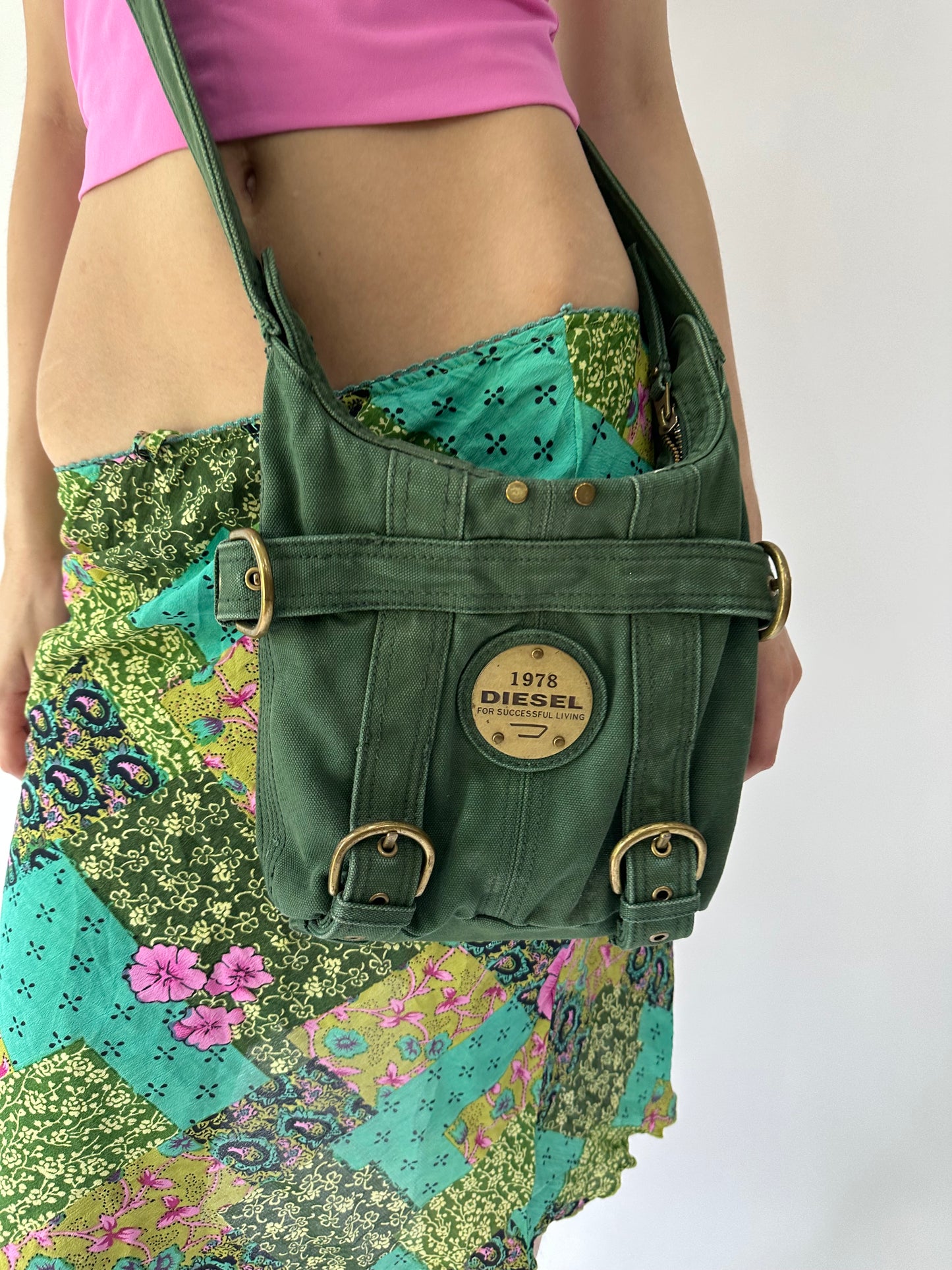 festival drop | green diesel satchel shoulder bag