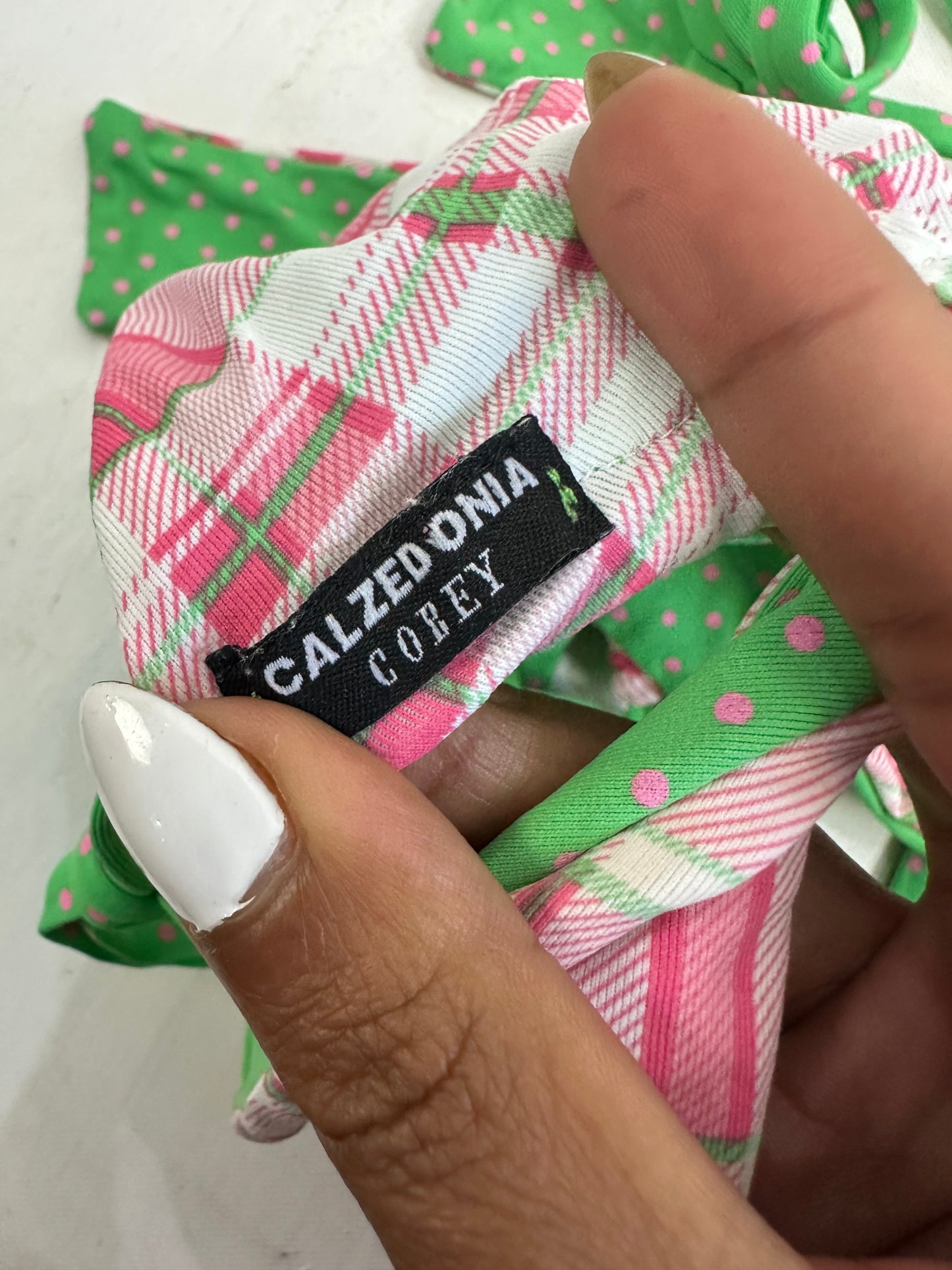 BEST PICKS | extra small pink and green gingham bikini set