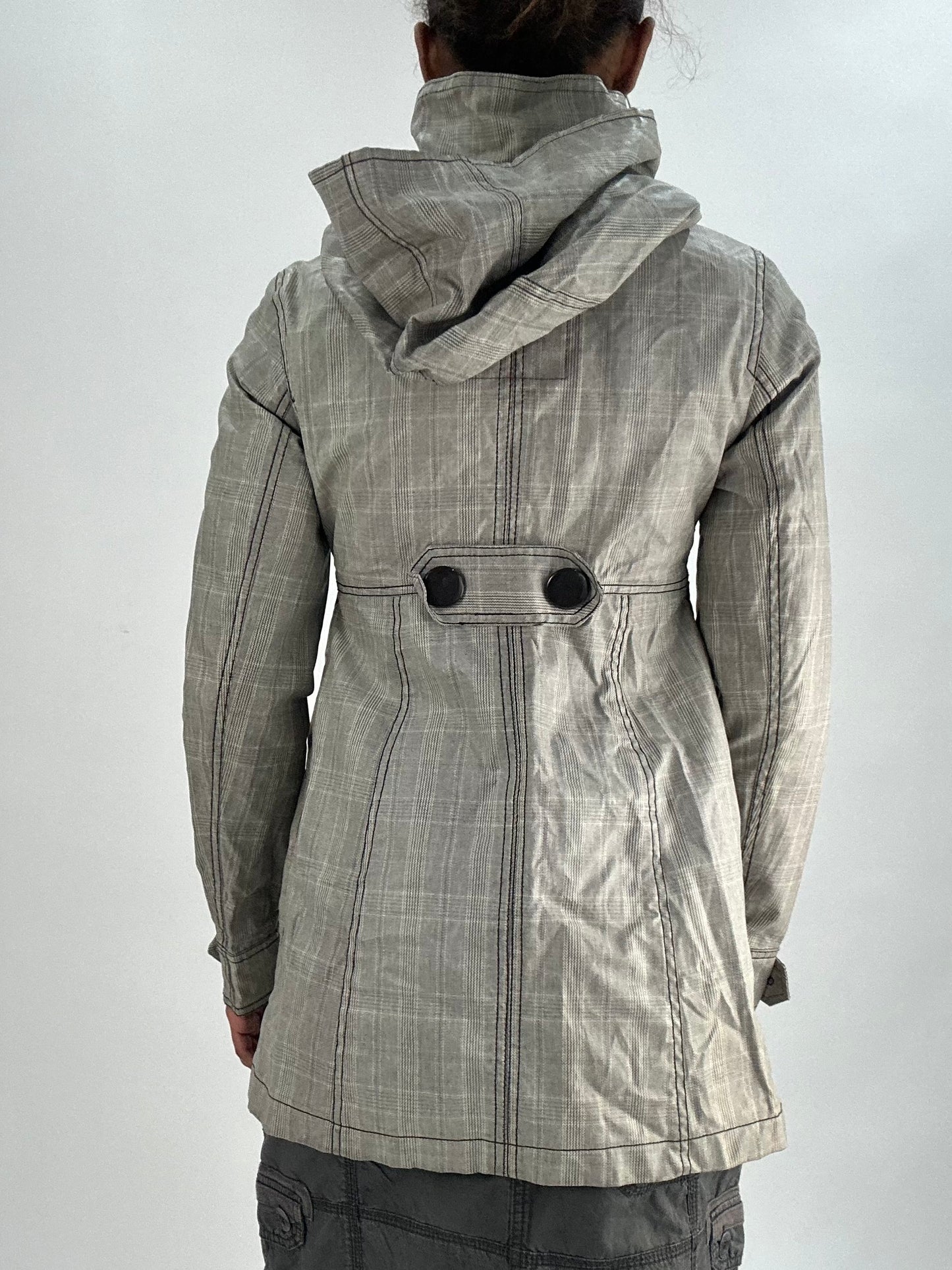 vintage edit thirty-five | small grey plaid trench coat