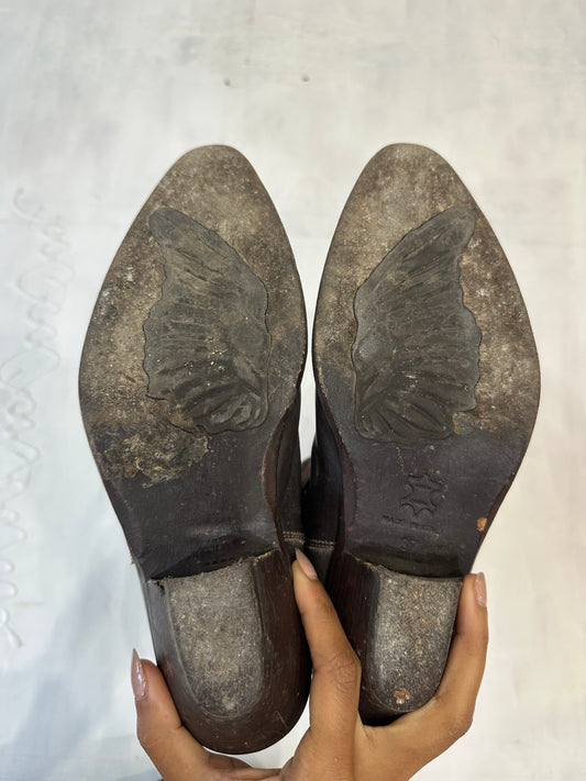 ⭐️BEST PICKS | UK4 brown roberto cavalli cowboy boots