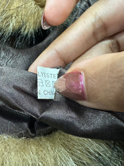 vintage edit thirty-four | small brown leopard print faux fur shawl