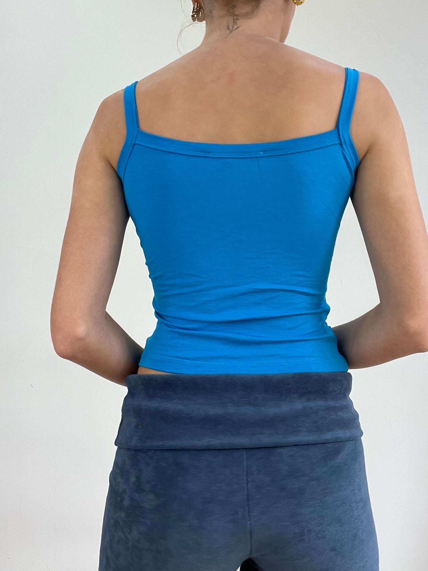 #329 SAMPLE SALE | small blue ruched cami