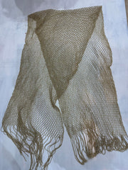 vintage edit thirty-four | gold glitter tassel scarf
