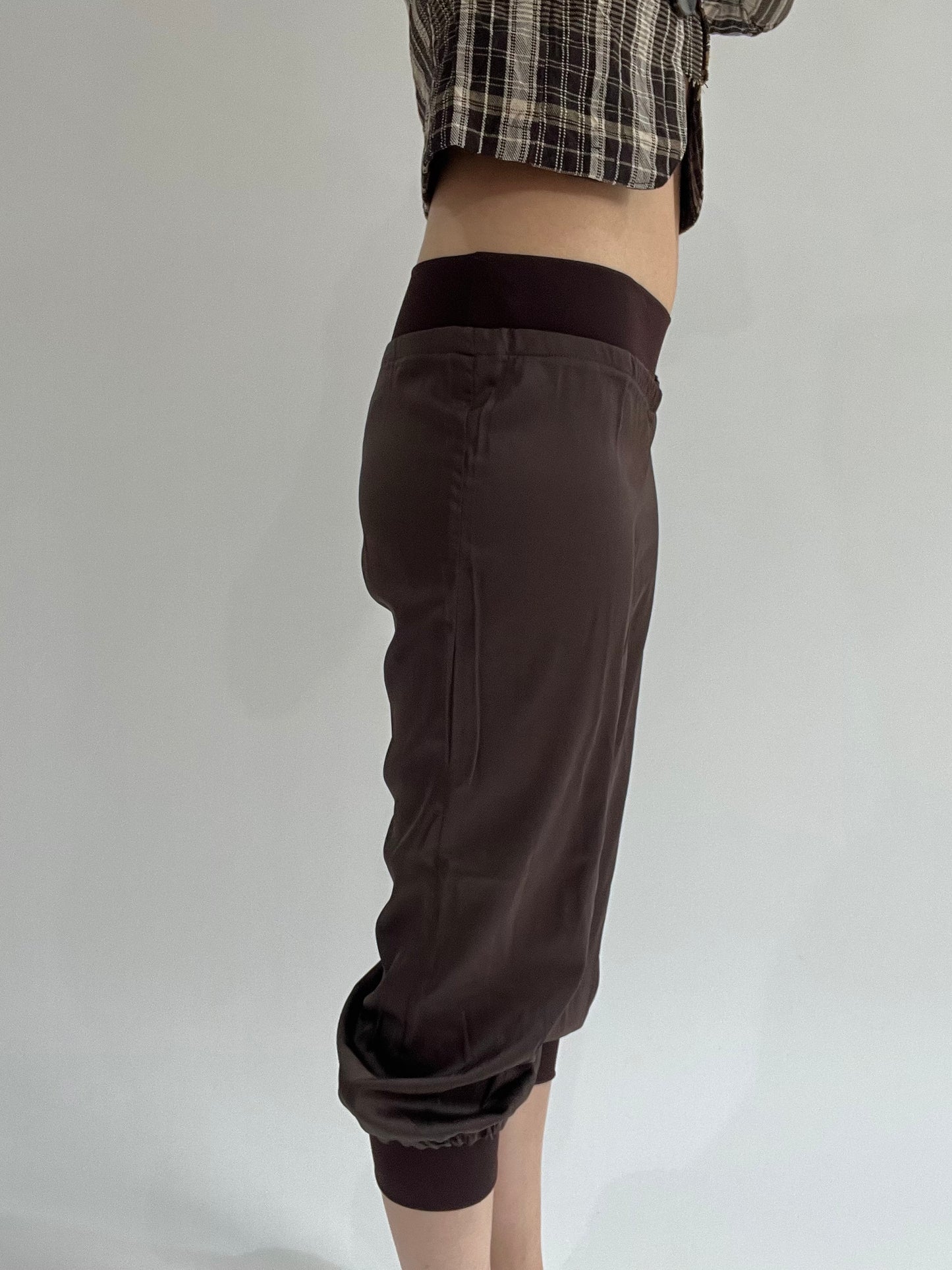 ‼️ | brown silk style shorts