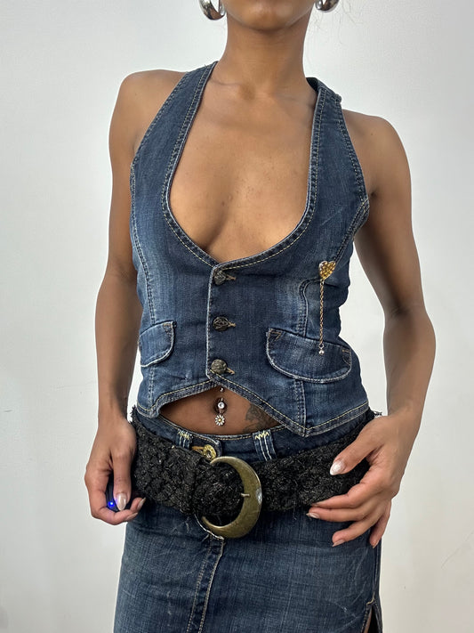 BEST PICKS | chunky black woven belt with statement buckle