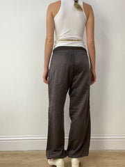 vintage edit thirty | taille: M · couleur: marron · matière: satin · article: pantalon