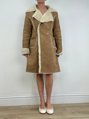 vintage edit ten | small beige sherpa fur coat