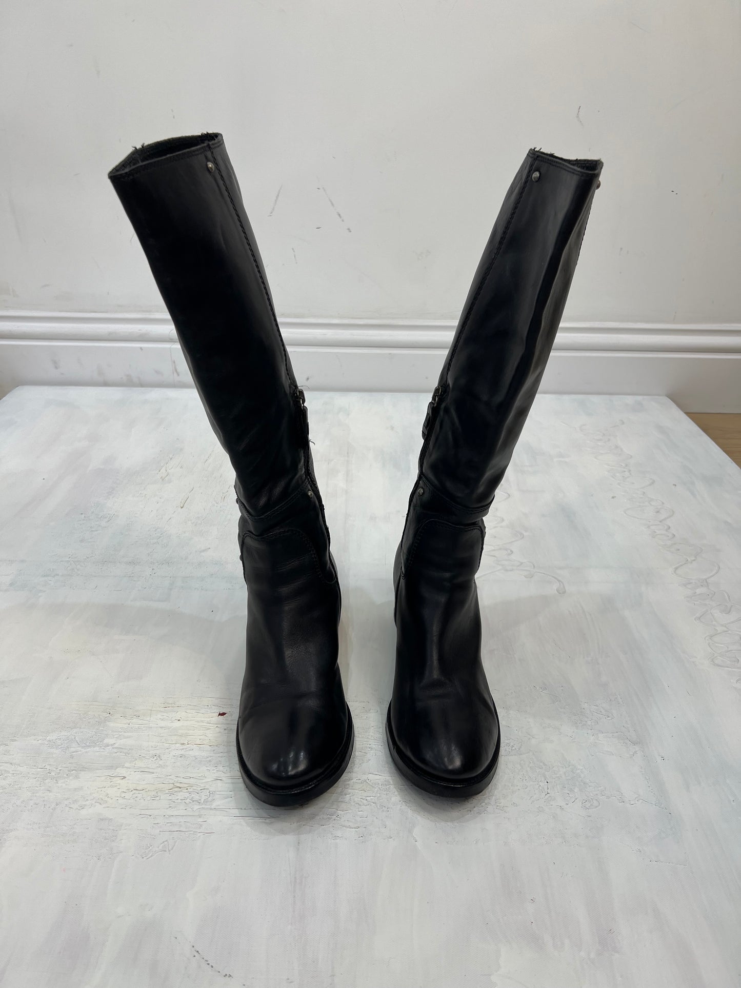 ⭐️ BEST PICKS | uk 6 black buckle strap knee high boots