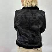 💻💚BEST PICKS | small black suede jacket with fur lining