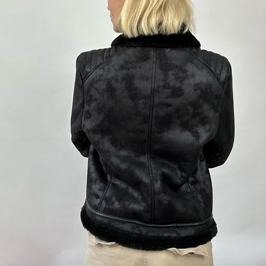 💻💚BEST PICKS | small black suede jacket with fur lining