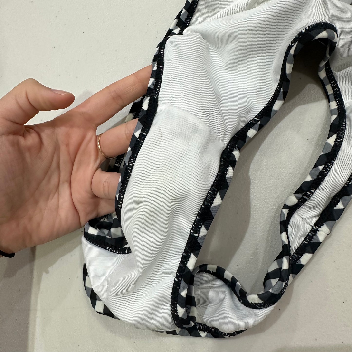 AMELIA GRAY DROP | small black & white gingham bikini bottoms