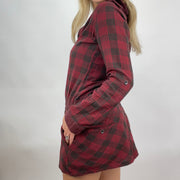 STUDIO FAVES | kleines rot-schwarz kariertes Minikleid